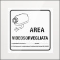 Targa PLexi monofacciale Area Videosorvegliata fissaggio invisibile