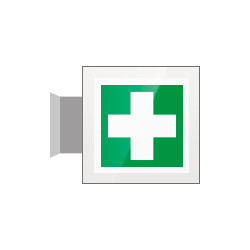 Targa Plexi bifacciale Pronto soccorso EN ISO 7010 E003