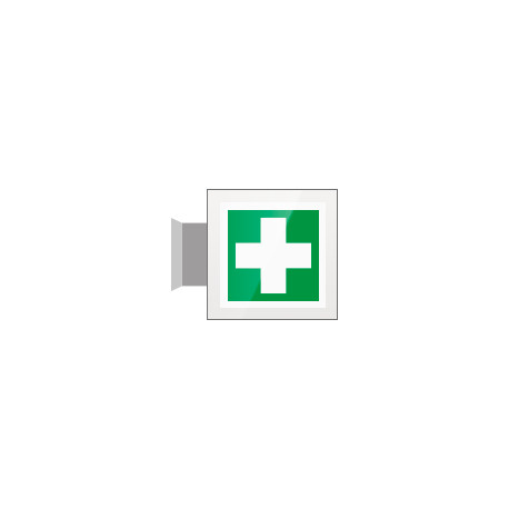 Targa Plexi bifacciale Pronto soccorso EN ISO 7010 E003