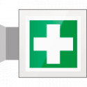 Targa Plexi bifacciale Pronto soccorso EN ISO 7010 E003