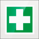 Targa Plexi monofacciale Pronto soccorso fiss. inv. EN ISO 7010 E003