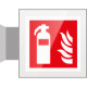 Targa Plexi bifacciale Estintore EN ISO 7010 F001