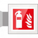Targa Plexi bifacciale Estintore EN ISO 7010 F001