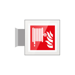 Targa Plexi bifacciale Lancia antincendio EN ISO 7010 F002