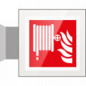 Targa Plexi bifacciale Lancia antincendio EN ISO 7010 F002