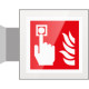 Targa Plexi bifacciale Allarme antincendio EN ISO 7010 F005