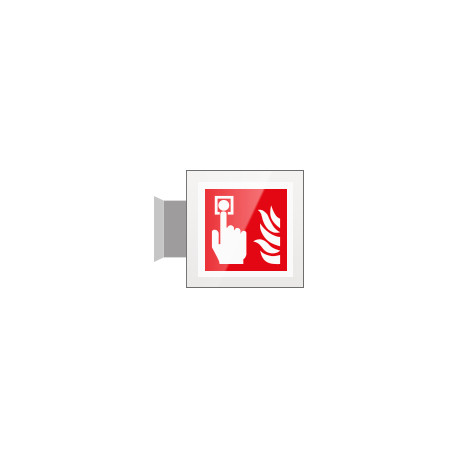 Targa Plexi bifacciale Allarme antincendio EN ISO 7010 F005