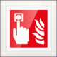 Targa Plexi monofacciale Allarme antincendio fiss. inv. EN ISO 7010 F005