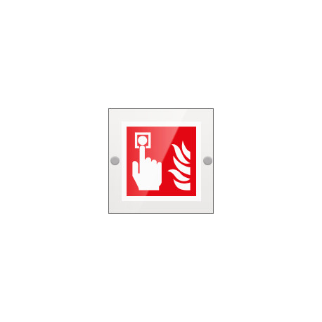 Targa Plexi monofacciale Allarme antincendio EN ISO 7010 F005
