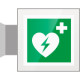 Targa Plexi bifacciale Defribillatore EN ISO 7010 E010