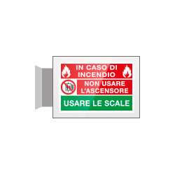 Targa Plexi bifacciale Non usare l'ascensore