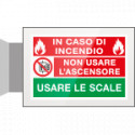 Targa Plexi bifacciale Non usare l'ascensore