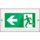 Targa PLexi monof. uscita di emergenza sn fissaggio a vite EN ISO 7010