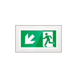 Targa PLexi monof. uscita emergenza sn bassofiss. inv EN ISO 7010