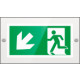 Targa PLexi monof. uscita emerg. sn basso fissaggio a vite EN ISO 7010