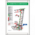 Segnale in plexiglass PLEXI per planimetrie A3 + grafica