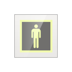 Targa Plexi monofacciale Toilette uomo fiss. invisibile