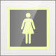Targa Plexi monofacciale Toilette donna fiss. invisibile
