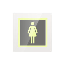 Targa Plexi monofacciale Toilette donna fiss. invisibile