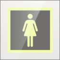 Targa Plexi monofacciale Toilette donna fiss. invisibile