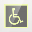 Targa Plexi monofacciale Toilette disabili fiss. inv.