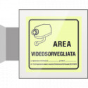 Targa Plexi bifacciale Area videosorvegliata