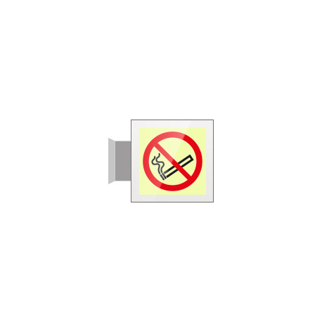 Targa Plexi bifacciale Vietato fumare EN ISO 7010 P002
