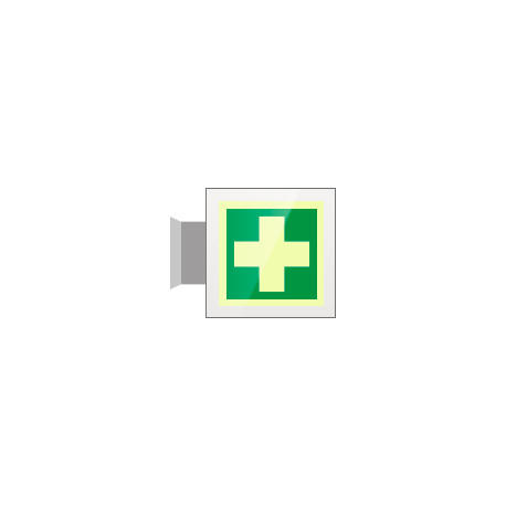 Targa Plexi bifacciale Pronto soccorso EN ISO 7010 E003