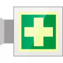 Targa Plexi bifacciale Pronto soccorso EN ISO 7010 E003