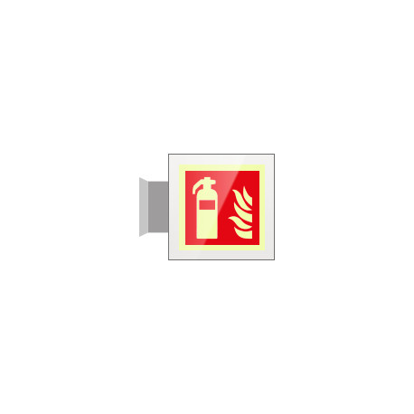 Targa Plexi bifacciale Estintore EN ISO 7010 F001