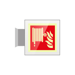 Targa Plexi bifacciale Lancia Antincendio EN ISO 7010 F002