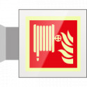 Targa Plexi bifacciale Lancia Antincendio EN ISO 7010 F002