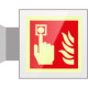 Targa Plexi bifacciale Allarme Antincendio EN ISO 7010 F005