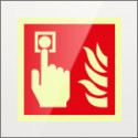 Targa Plexi monofacc. Allarme Antinc. fiss. invisib. EN ISO 7010 F005