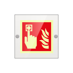 Targa Plexi monofacciale Allarme Antincendio EN ISO 7010 F005