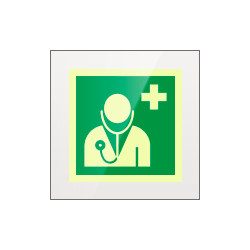 Targa Plexi monofacc. Personale medico fiss. invisib. EN ISO 7010