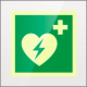 Targa Plexi monofacc. Defibrillatore fiss. invisib. EN ISO 7010 E010