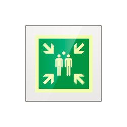 Targa Plexi monofacc. Punto raccolta fiss. invisib. EN ISO 7010 E007