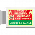 Targa Plexi bifacciale Non usare l'ascensore