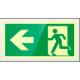 Targa PLexi monof. uscita di emergenza snfiss. inv EN ISO 7010