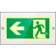 Targa PLexi mono uscita emergenza sn fissaggio a vite EN ISO 7010
