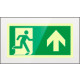 Targa PLexi monof. uscita emergenza avanti fiss. inv EN ISO 7010