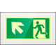 Targa PLexi monof. uscita emergenza sn alto fiss. inv EN ISO 7010