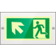 Targa PLexi mono usc. emerg. sn alto fissaggio a vite EN ISO 7010