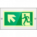 Targa PLexi mono usc. emerg. sn alto fissaggio a vite EN ISO 7010