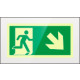 Targa PLexi monof. uscita emergenza ds bassofiss. inv EN ISO 7010