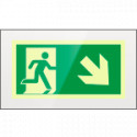 Targa PLexi monof. uscita emergenza ds bassofiss. inv EN ISO 7010