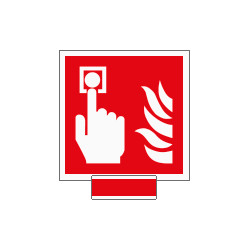 Sistema COLORFIX ROSSO monofacciale Pulsante Antincendio EN ISO 7010