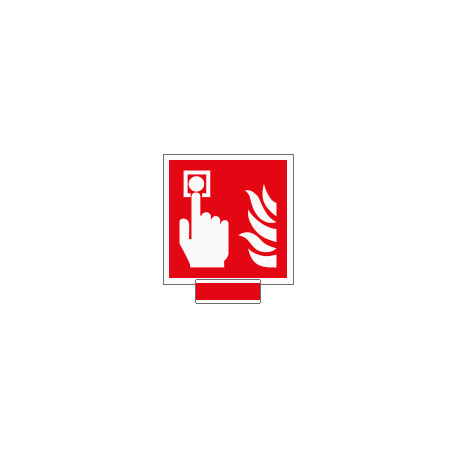 Sistema COLORFIX ROSSO monofacciale Pulsante Antincendio EN ISO 7010