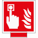 Sistema COLORFIX ROSSO monofacciale Pulsante Antincendio EN ISO 7010